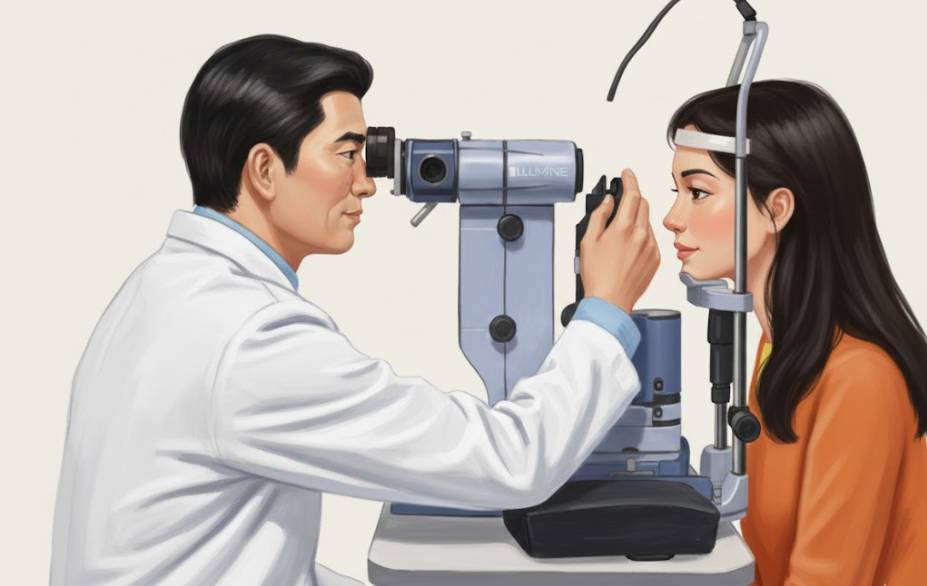 SLTレーザー治療の様子